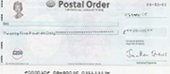 Pay for your order by postal order